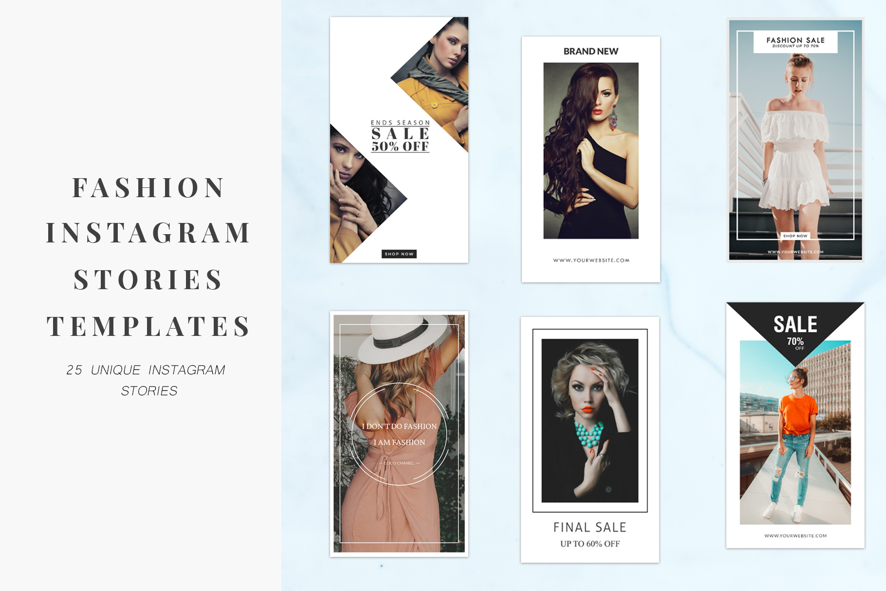25 Fashion Instagram Stories Pack: Elevate Your Brand’s Visual Presence