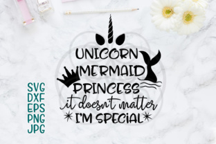 Mermaid, Unicorn, and Princess: Creative Designs for T-shirt Girl Style and Birthday Girl Prints