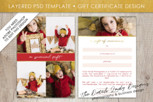 Photography Gift Certificate Template - Photo Gift Card - Layered .PSD Files - Design 35