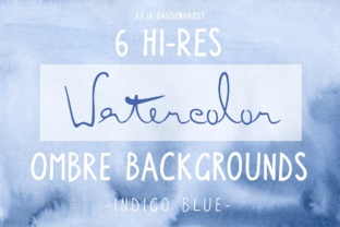 Watercolor Ombre Backgrounds Blue